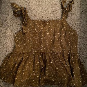 Madewell Floral Brown Tank Top - Large
